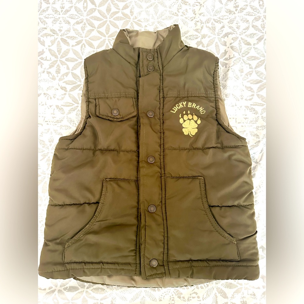 Kids LuckyBrand Green Vest - Size 4